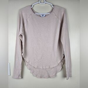 JOY LAB Women's Beige Long Sleeve Top Size S